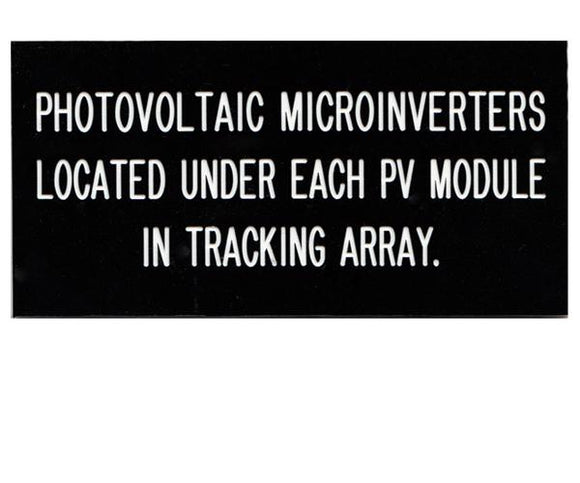 690.14(D)(4) Inverter Directory Engraved Label<br>(UV Acrylic)