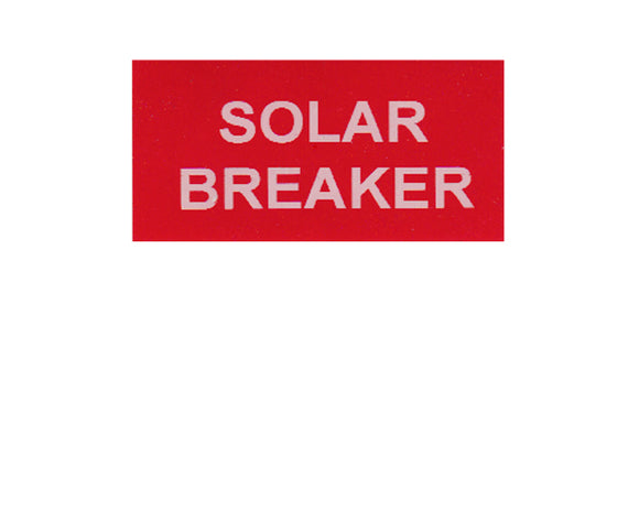 690.64 Solar Breaker Vinyl Label<br>(UV materials)