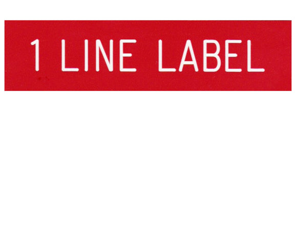 1-Line Printed Vinyl Label Designer<br>(UV materials)
