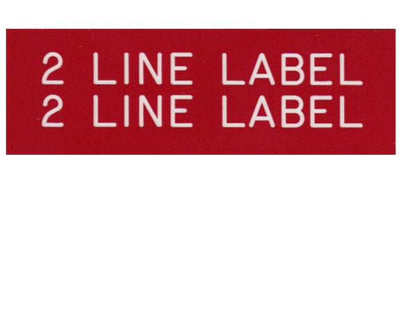 2-Line Printed Vinyl Label Designer<br>(UV materials)