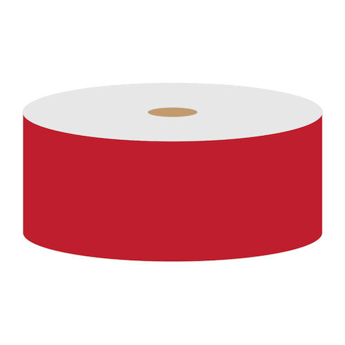 TT230SM Red Reflective 2” Continuous PET Vinyl Roll<br>(HT 558-00502)