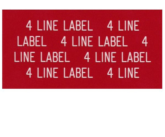 4-Line Printed Vinyl Label Designer<br>(UV materials)