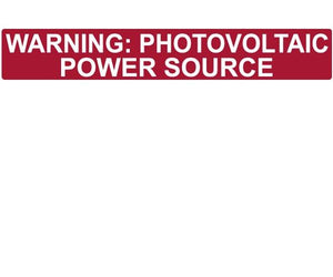 690.31E(3) PV Power Source Conduit Reflective Vinyl Label Roll of 500<br>(HT 596-00896)