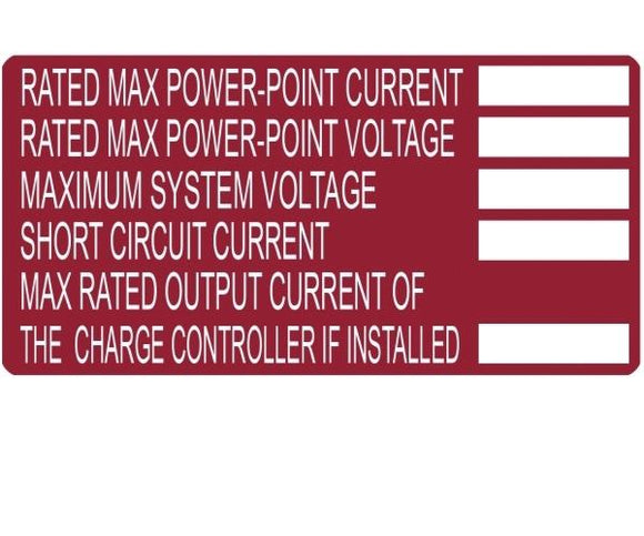 690.53 DC PV System w/Battery Vinyl Label<br>(HT 596-00253)