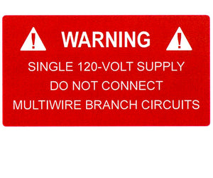 690.10(C) 120-volt Supply Vinyl Label<br>(HT 596-00325)