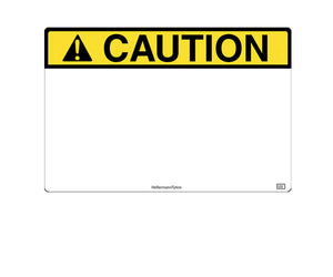 TT230SM White with Yellow CAUTION 2x3 Pre-Cut Vinyl Roll<br>(HT 596-00635)