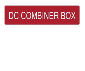 DC Combiner Box Vinyl Label<br>(UV materials)