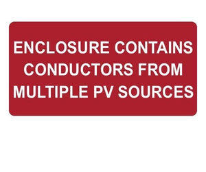 Enclosure Contains...PV Sources Vinyl Label<br>(HT 596-00748)