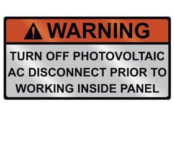AC Warning Metal Label<br>(HT 596-00832)