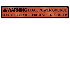 705.12(D)3 Dual Power Source Metal Label<br>(HT 596-00833)