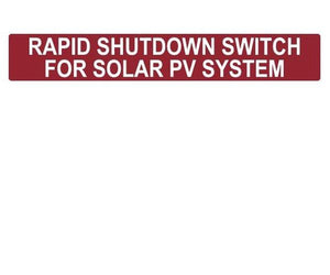 690.56 Rapid Shutdown Switch Reflective Vinyl Label<br>(HT 596-00887)