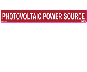690.31 Photovoltaic Power Source Conduit Reflective Vinyl Label<br>(HT 596-00999)