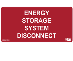 706.15 Energy Storage Disconnect Vinyl Label<br>(HT 596-01004)