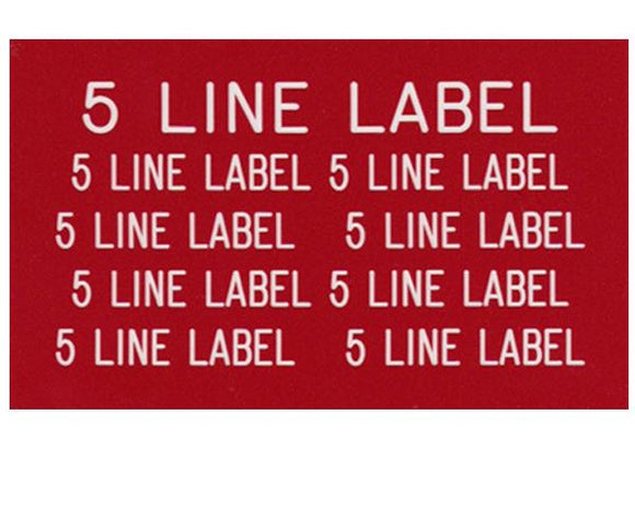 5-Line Engraved Label Designer<br>(UV Acrylic)