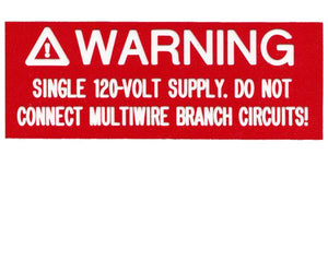 690.10(C) 120-volt Supply Engraved Label<br>(UV Acrylic)