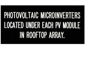 690.14(D)(4)m Microinverter Directory Engraved Label<br>(UV Acrylic)