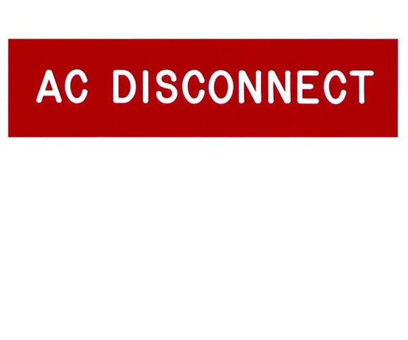 690.14(C)2ac AC Disconnect Vinyl Label<br>(UV materials)