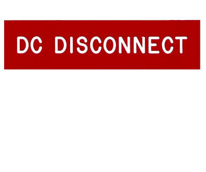 690.14(C)2dc DC Disconnect Vinyl Label<br>(UV materials)