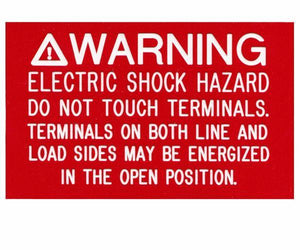 690.17 Switch or Circuit Breaker PV Warning Engraved Label<br>(UV Acrylic)