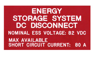 690.55 Energy Storage Engraved Label<br>(UV Acrylic)