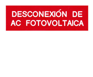 690.14(C)2acs AC Solar Disconnect Engraved Label (Spanish)<br>(UV Acrylic)