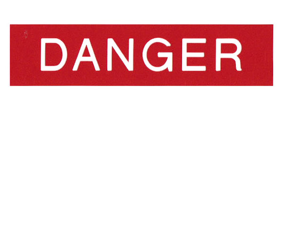 Danger Engraved Label<br>(UV Acrylic)