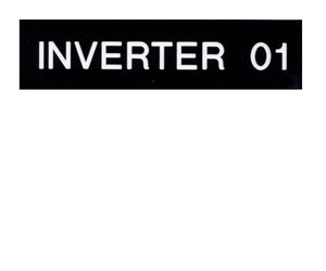 Inverter X Engraved Label<br>(UV Acrylic)