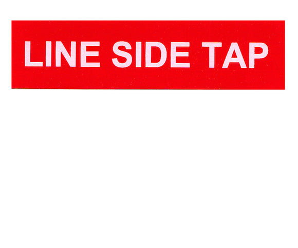 Line Side Tap Vinyl Label<br>(UV materials)