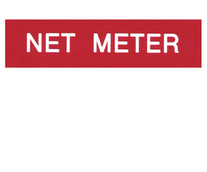 Net Meter Engraved Label<br>(UV Acrylic)