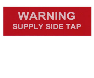 Supply Side Tap Vinyl Label<br>(UV materials)