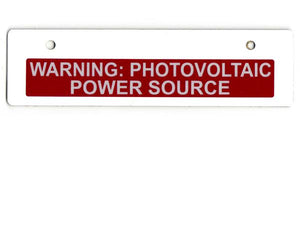 Cable Tray Solar Power Source Reflective Vinyl Label<br>(UV materials)