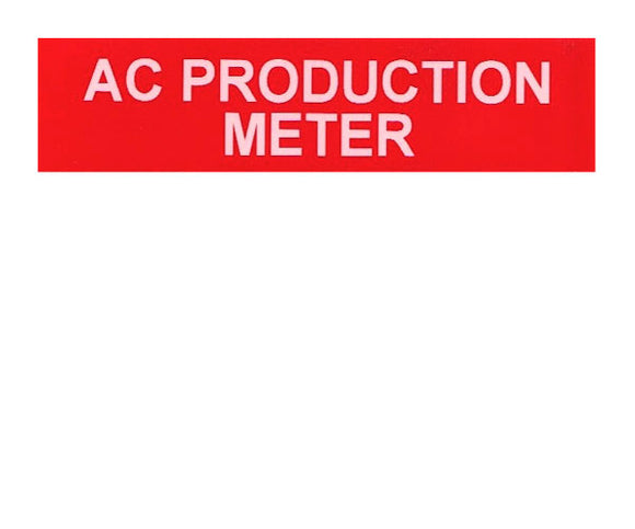 AC Production Meter Vinyl Label<br>(UV materials)