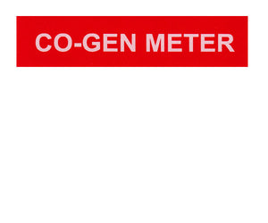 Co-Gen Meter Vinyl Label<br>(UV materials)