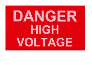Danger High Voltage Vinyl Label<br>(UV materials)