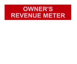 Owner's Revenue Meter Vinyl Label<br>(UV materials)