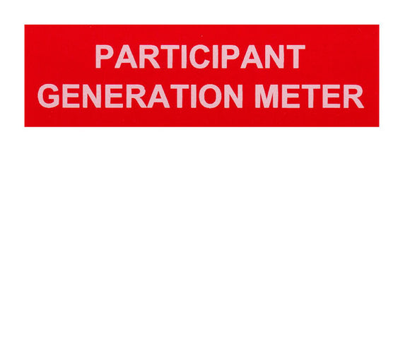 Participant Generation Meter Vinyl Label<br>(UV materials)