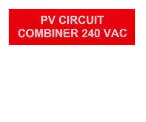 PV Circuit Combiner Vinyl Label<br>(UV materials)
